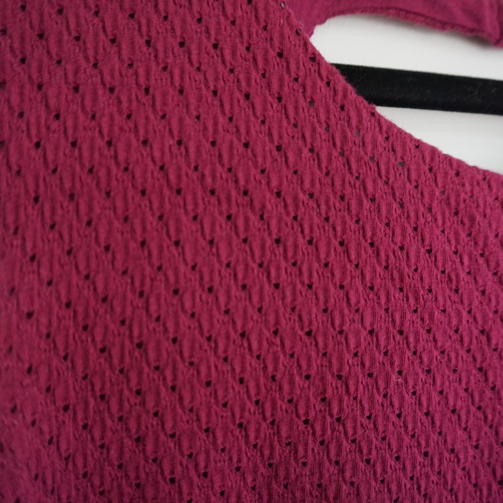 Free People --High/Low Magenta Quilted Dress -- - Picture 6 of 6